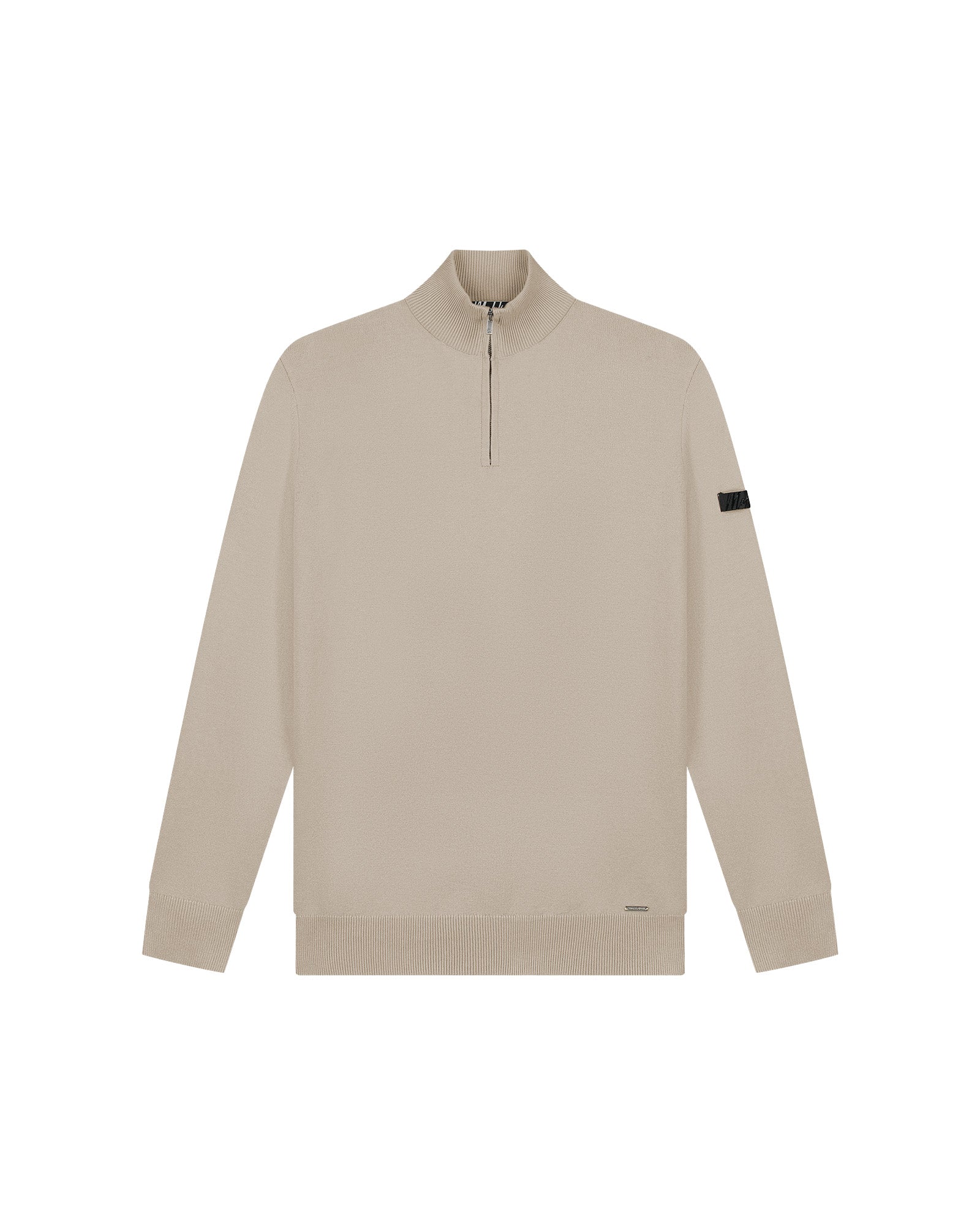 Malelions Men Knitted Quarter Zip | Sand