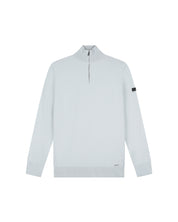 Malelions Men Knitted Quarter Zip | Ocean Grey