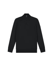 Malelions Men Knitted Quarter Zip | Black