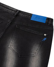 Malelions Men Slim Regular Jeans | Black Washed