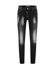 Malelions Men Slim Regular Jeans | Black Washed