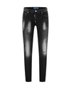  Malelions Men Slim Regular Jeans | Black Washed