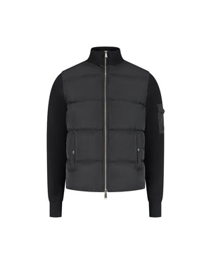 Malelions Men Knitted Hybrid Jacket | Black
