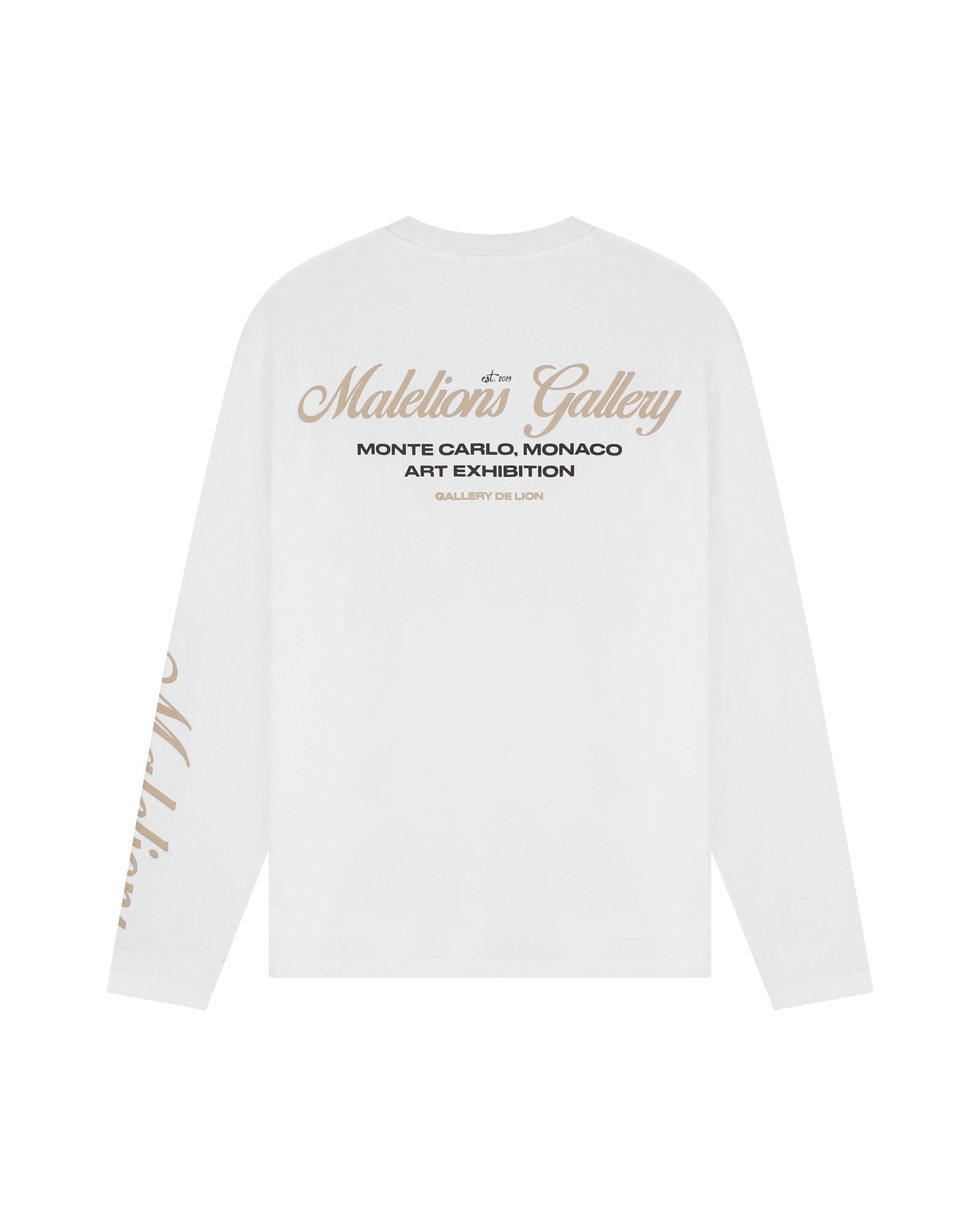 Malelions Men Gallery Longsleeve T-shirt - Wit - Malelions