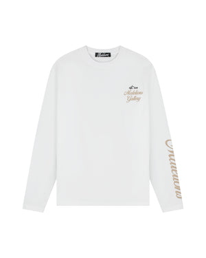 Malelions Men Gallery Longsleeve T-Shirt | White