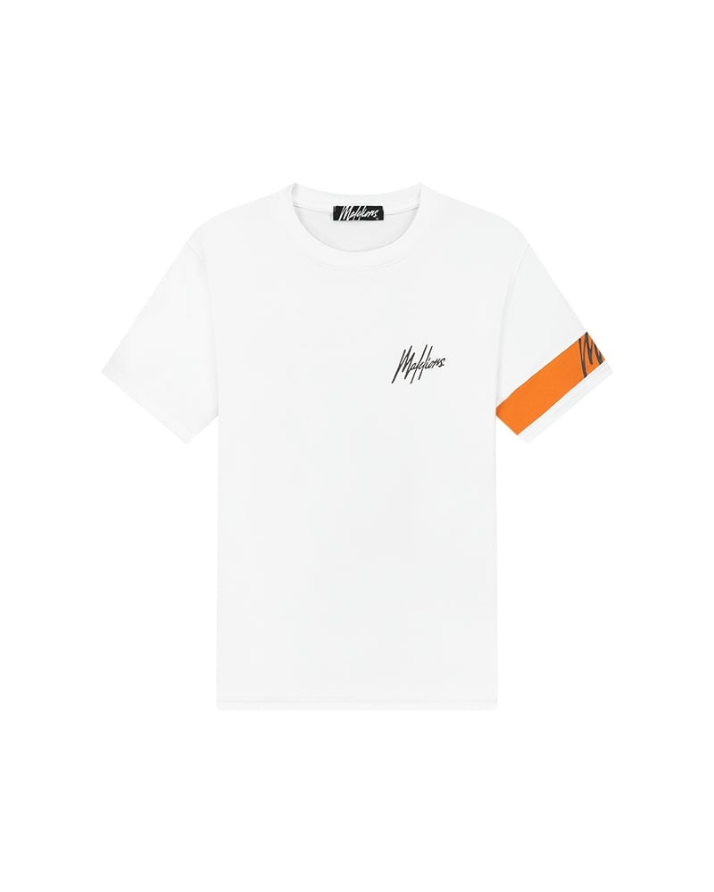  Malelions Men Captain T-Shirt | White/Orange