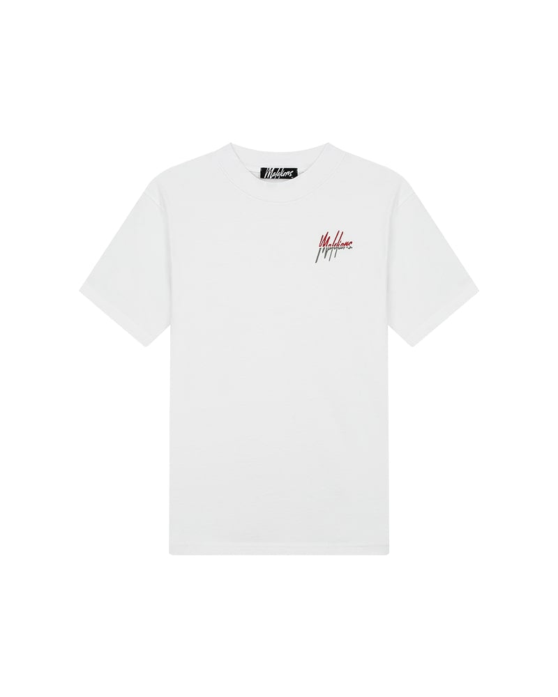  Malelions Men Split T-Shirt | White/Red