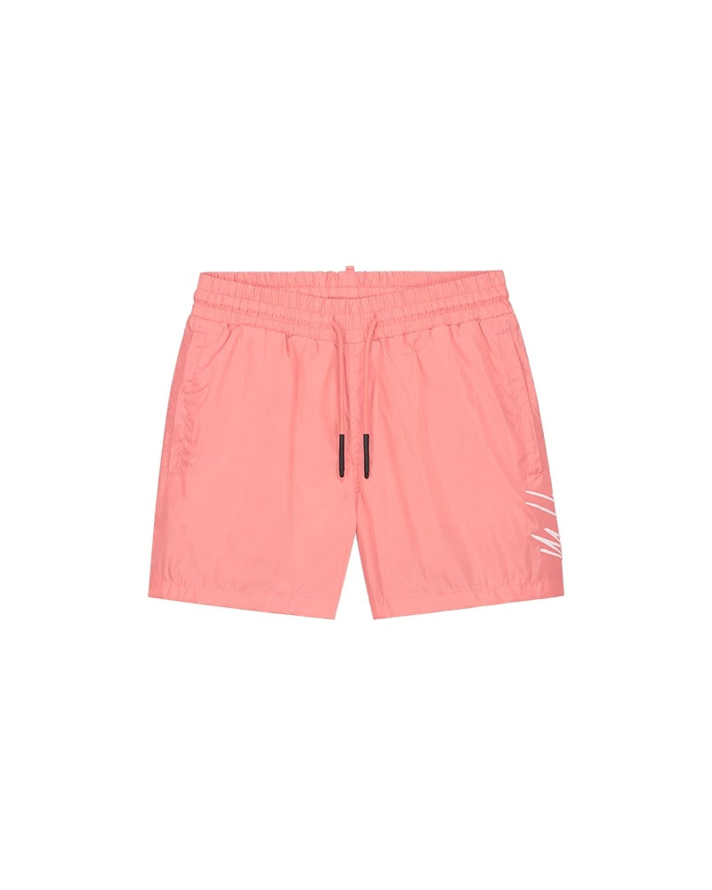  Malelions Men Split Swim Shorts | Light Coral/Sand