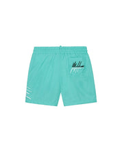 Malelions Men Split Swim Shorts | Turquoise/Black