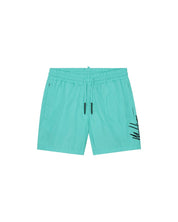 Malelions Men Split Swim Shorts | Turquoise/Black