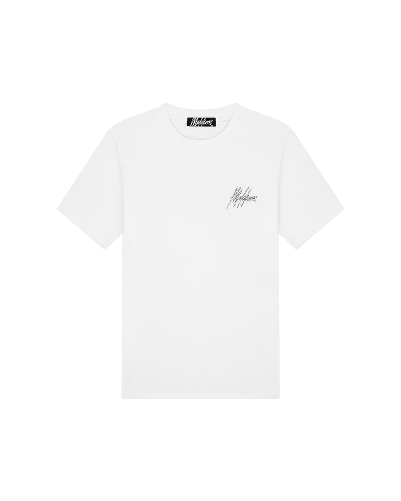  Malelions Men Splash T-Shirt | White