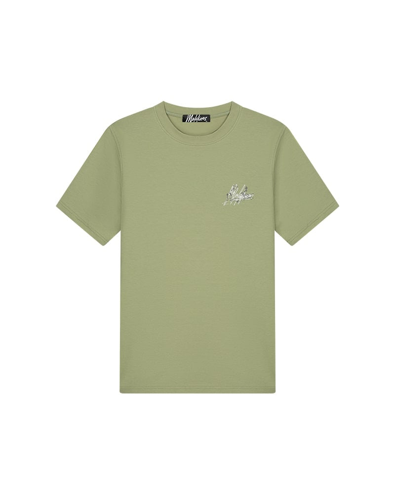  Malelions Men Splash T-Shirt | Sage Green