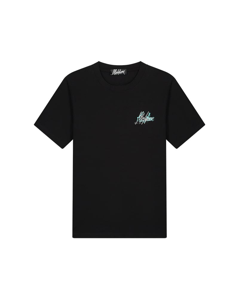  Malelions Men Splash T-Shirt | Black