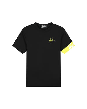 Malelions Men Captain T-Shirt 2.0 | Black/Bright Green