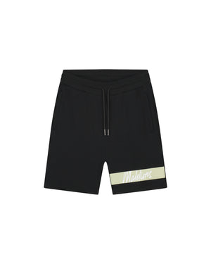 Malelions Men Captain Shorts | Black/Light Green
