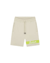 Malelions Men Captain Shorts | Beige/Bright Green