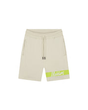 Malelions Men Captain Shorts | Beige/Bright Green