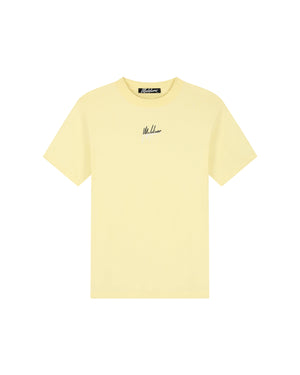 Malelions Men Split T-Shirt | Light Yellow