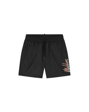 Malelions Men Split Swim Shorts | Black/Coral