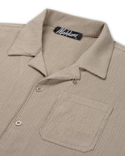 Malelions Men Seersucker Shirt | Taupe