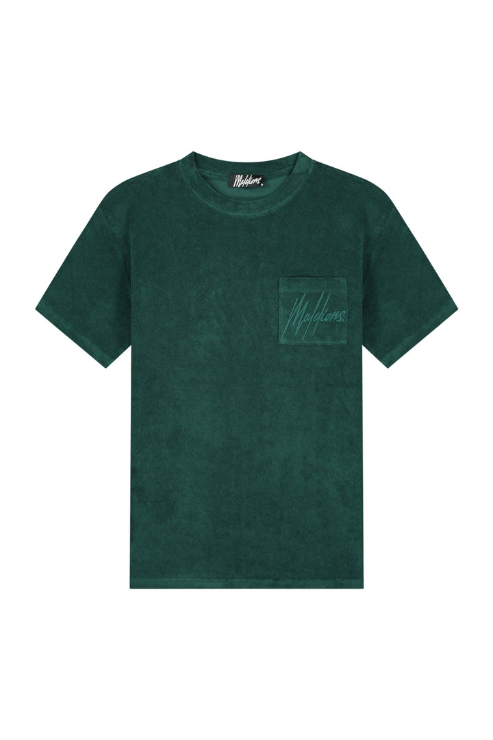 MM3-SS25-25_803_Malelions_Men_Signature_Towelling_T-Shirt_Petrol_Green_Front_c1093707-0b6e-485b-a25c-ca0fe4b6f2f9.jpg