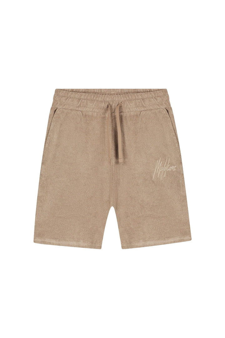 MM3-SS25-26_336_Malelions_Men_Signature_Towelling_Shorts_Taupe_Front_f0c97ca6-704f-452b-b4ca-671d523b3275.jpg