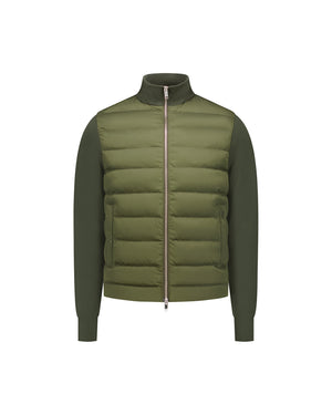 Malelions Men Knitted Hybrid Jacket | Vintage Green