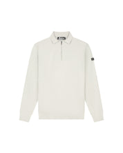Malelions Men Knitted Longsleeve Zip Polo | Pearl Grey