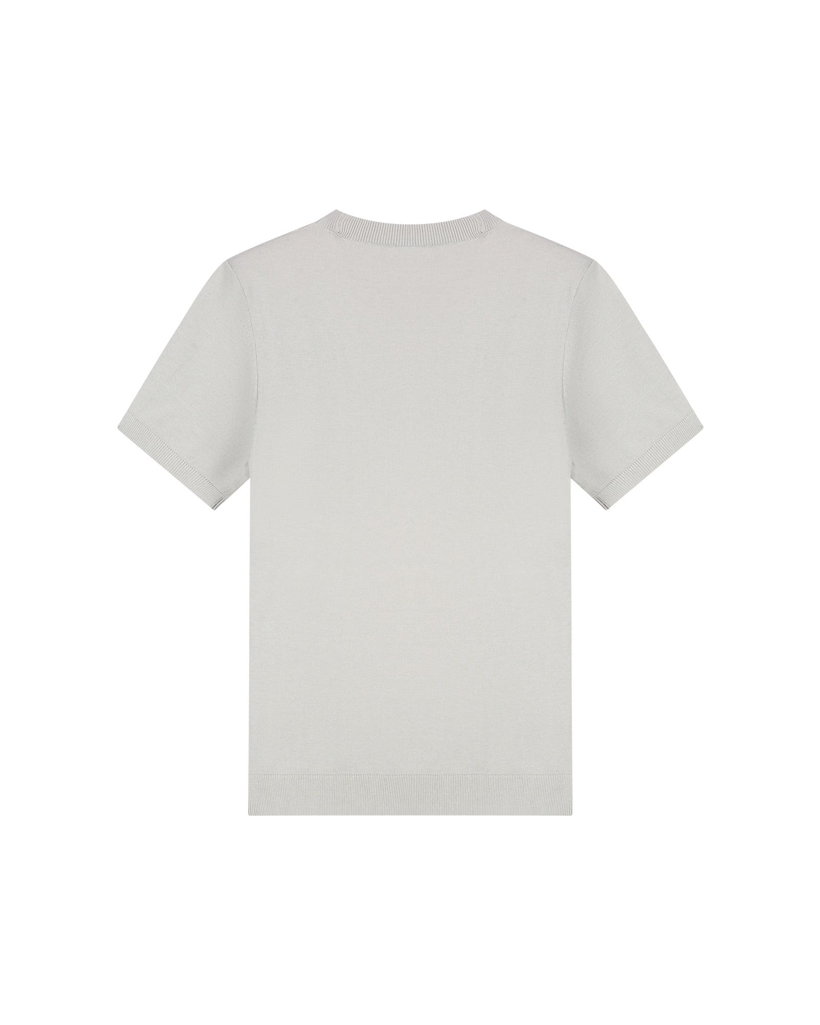 Malelions Men Knitted T-Shirt | Pearl Grey