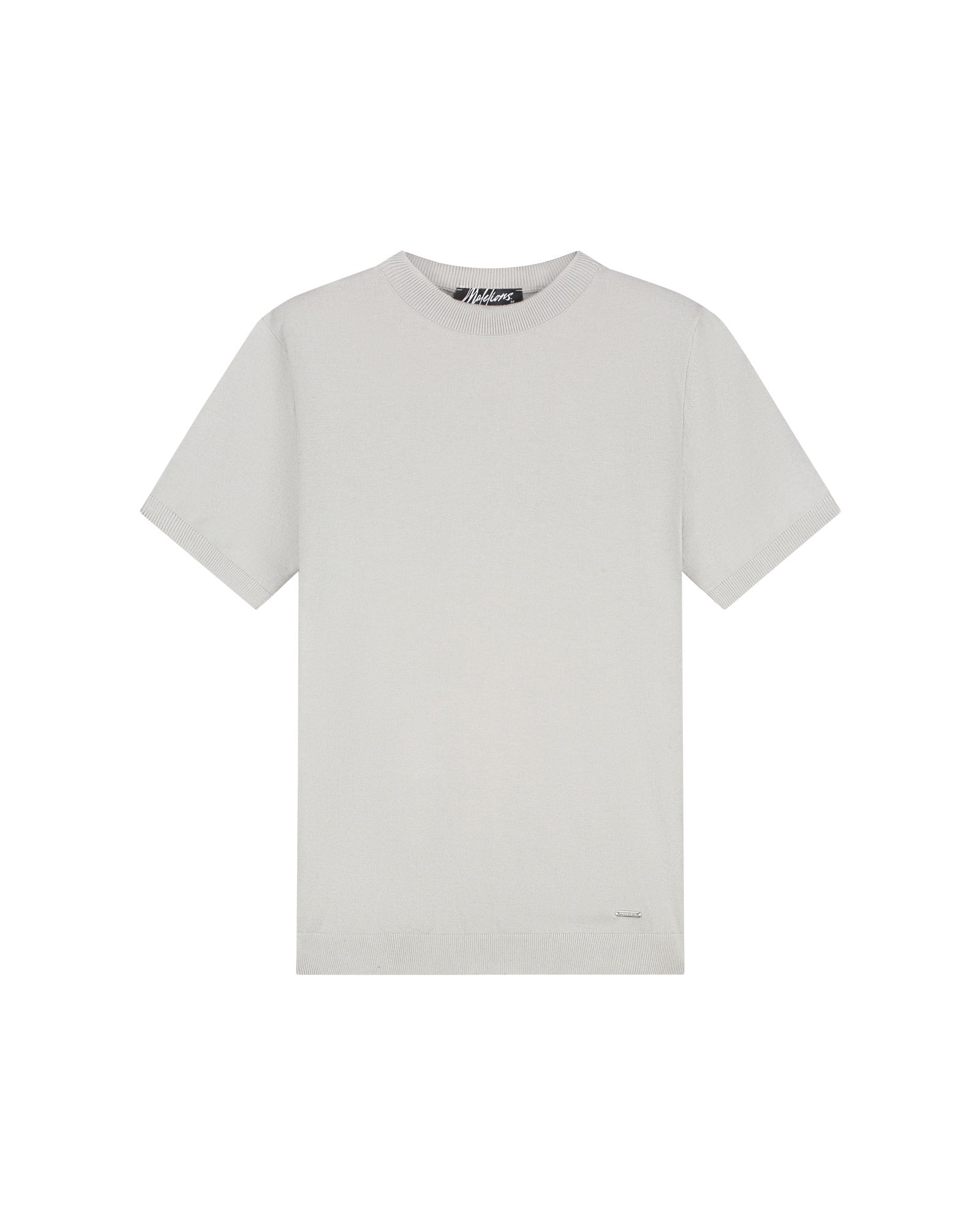 Malelions Men Knitted T-Shirt | Pearl Grey
