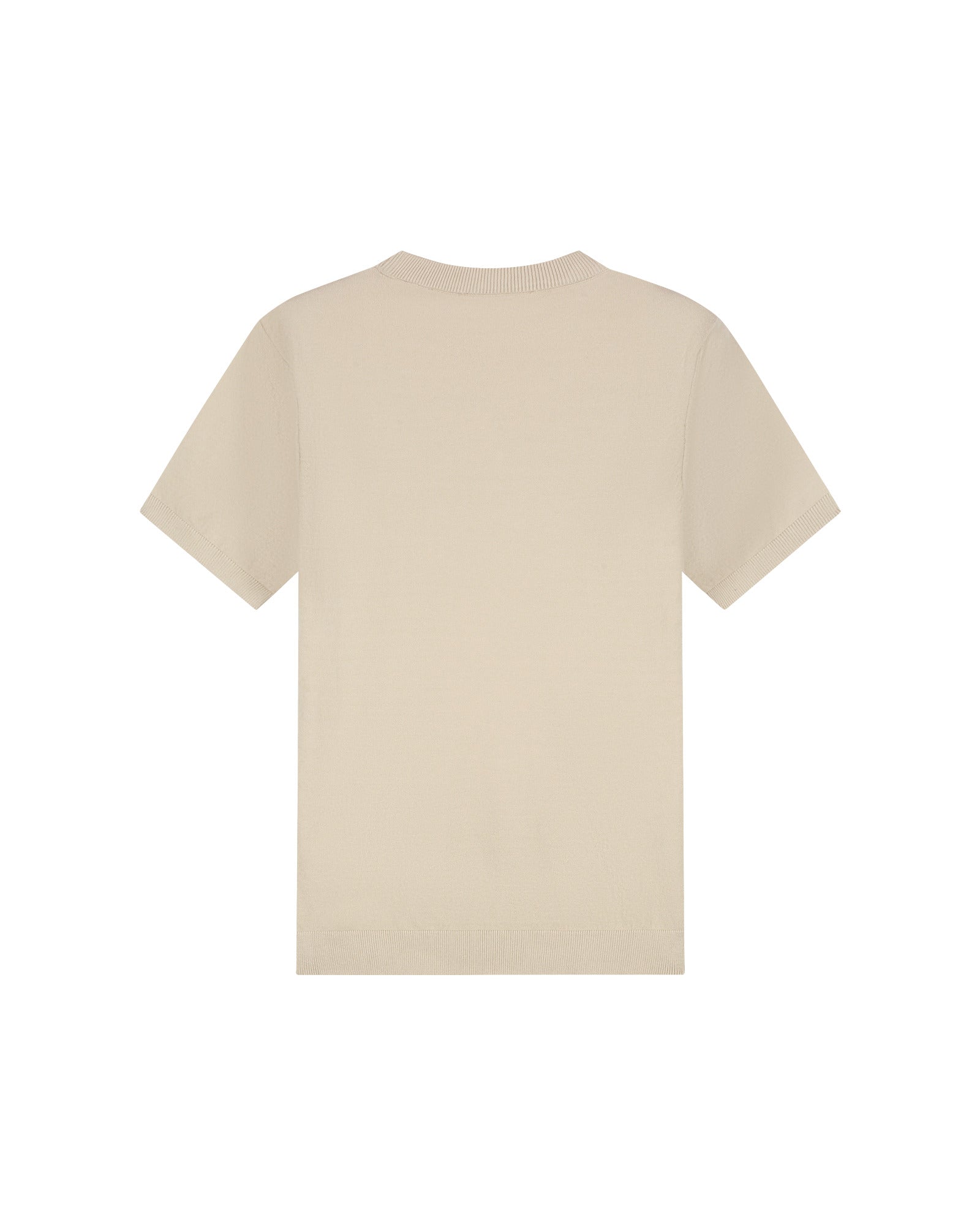 Malelions Men Knitted T-Shirt | Light Taupe