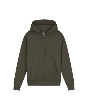 Malelions Men Permanent Vacation Zip Hoodie | Vintage Green