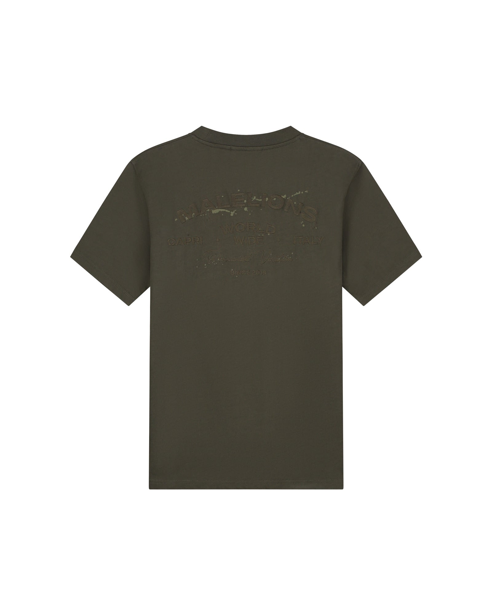 Malelions Men Permanent Vacation T-Shirt | Vintage Green
