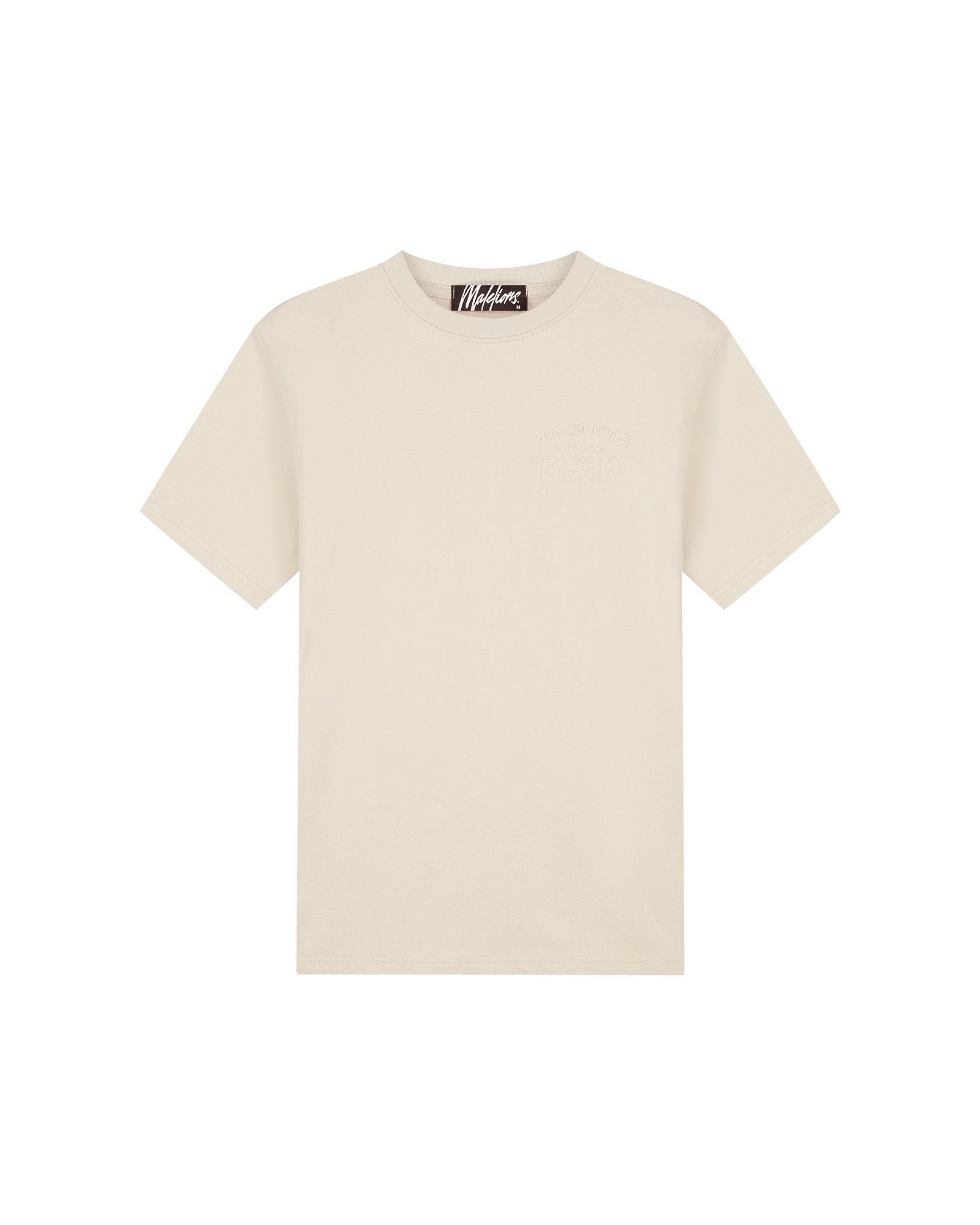 Malelions Men Permanent Vacation T-Shirt | Light Taupe