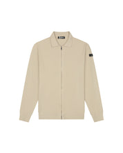 Malelions Men Knitted Zip Cardigan | Light Taupe