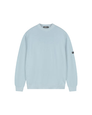 Malelions Men Heavyweight Knitted Sweater | Ice Blue
