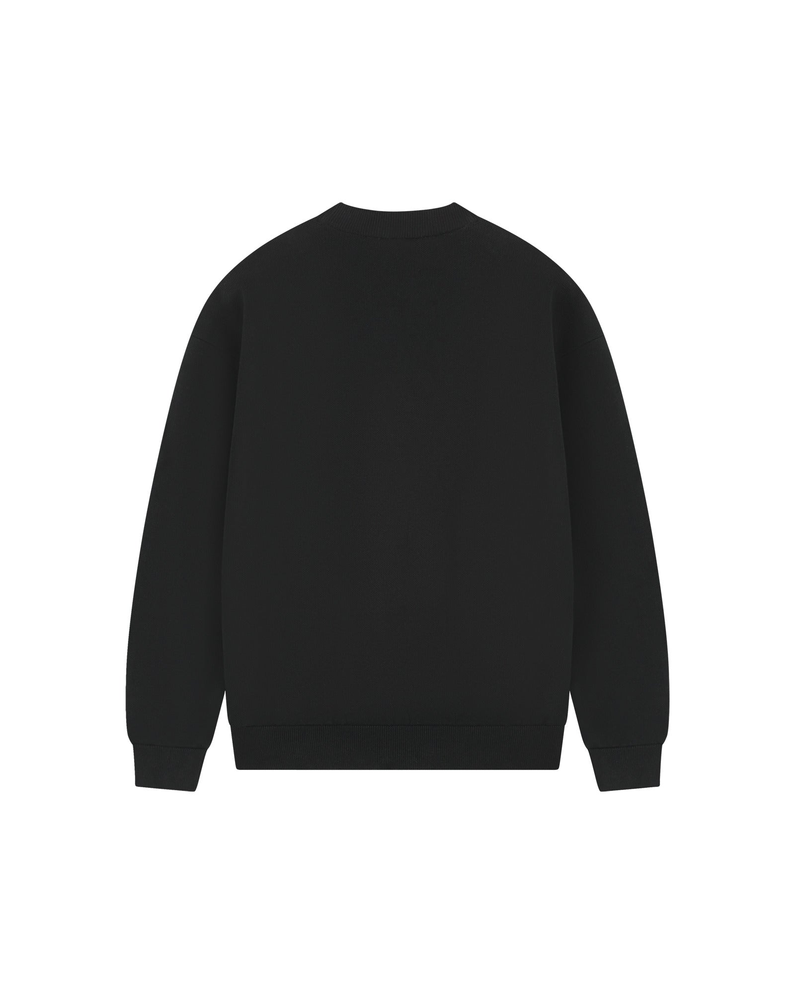 Malelions Men Oversized Emblem Knitted Sweater | Black