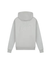 Malelions Men Striped Signature Zip Hoodie | Pearl Grey