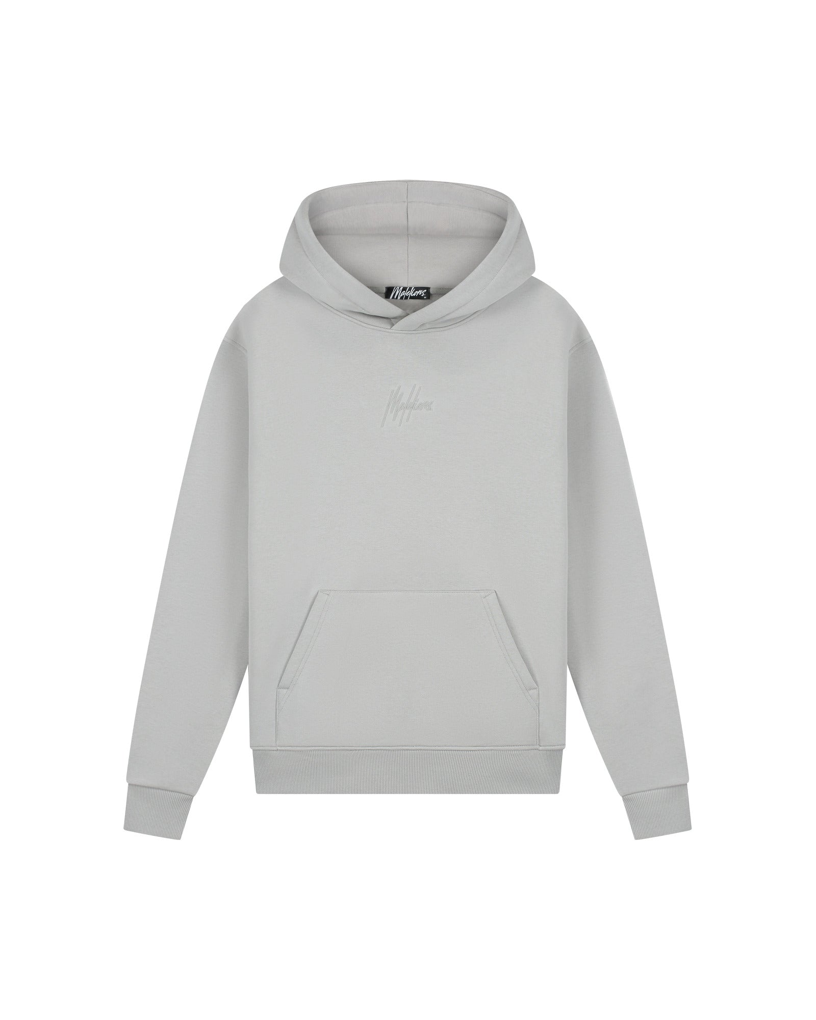 Malelions Men Striped Signature Hoodie | Pearl Grey