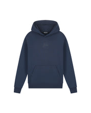 Malelions Men Striped Signature Hoodie | Navy