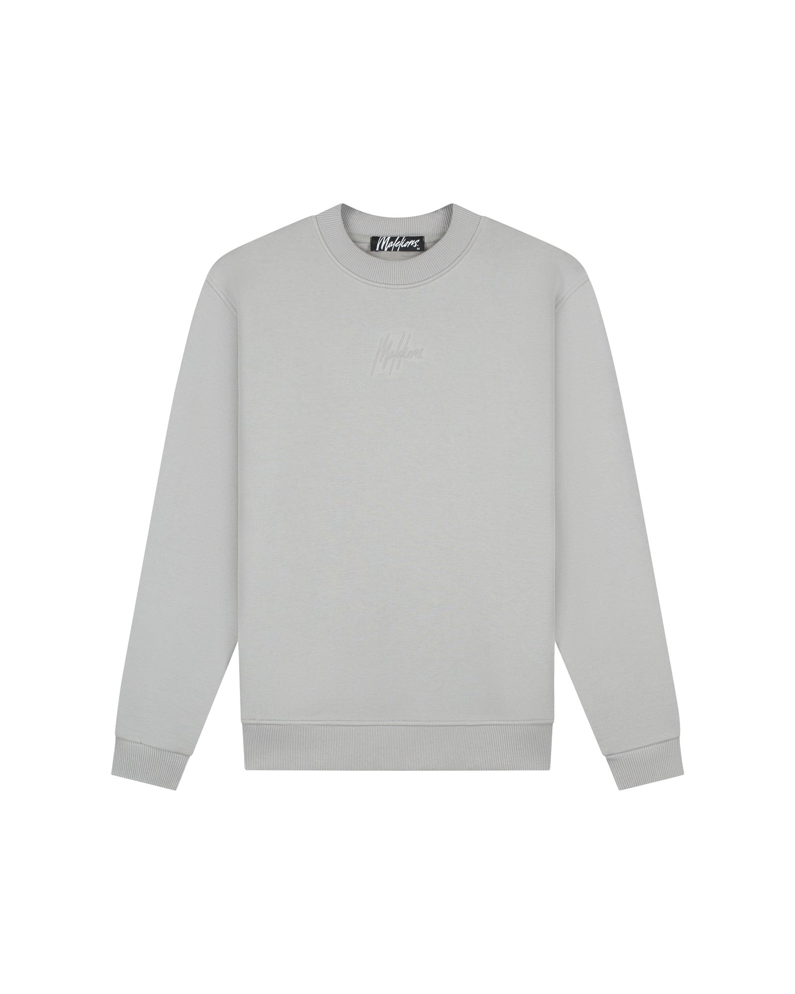 Malelions Men Striped Signature Sweater | Pearl Grey