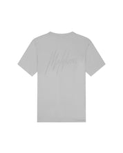 Malelions Men Striped Signature T-Shirt | Pearl Grey