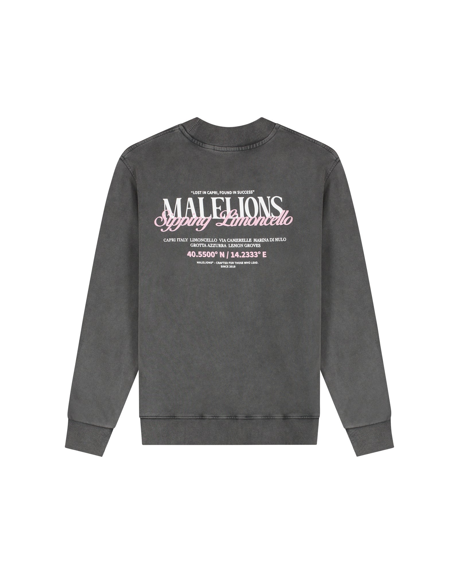 Malelions Men Sipping Limoncello Sweater | Acid Wash