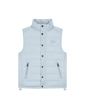 Malelions Men Placket Padded Vest | Ice Blue