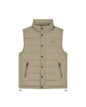 Malelions Men Placket Padded Vest | Sage Brown