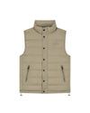  Malelions Men Placket Padded Vest | Sage Brown