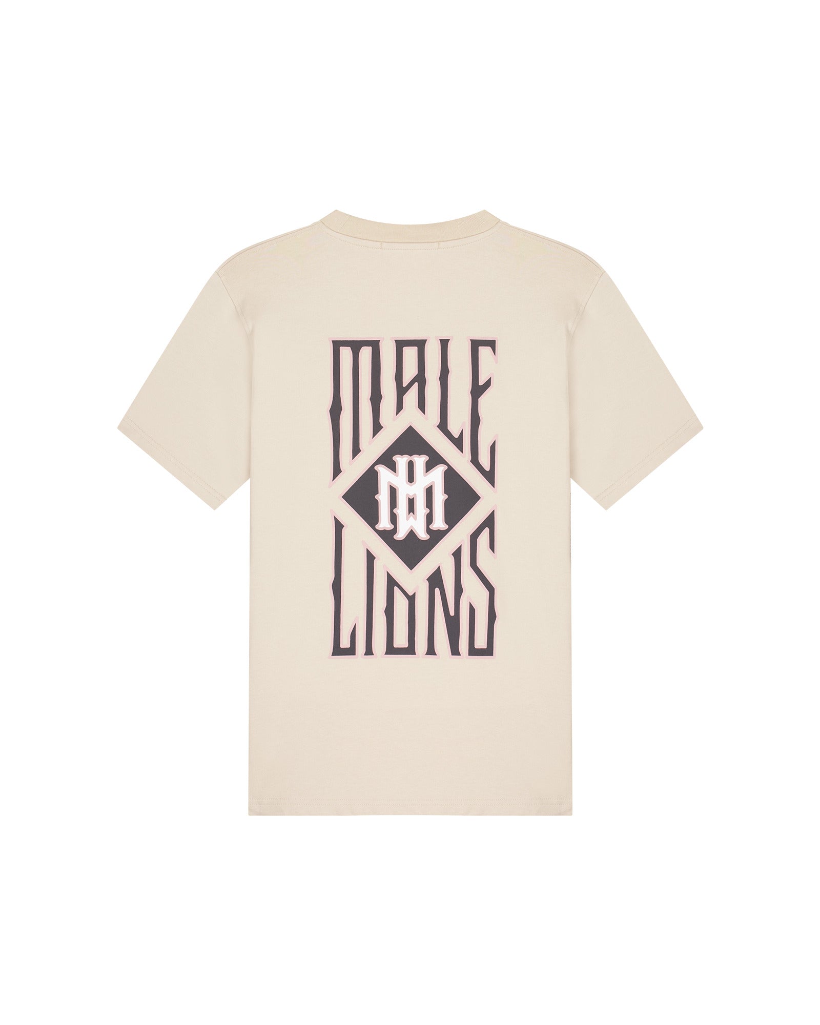 Malelions Men Gothic Tile T-Shirt | Light Taupe