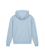Malelions Men Oversized Knitted Emblem Zip Hoodie | Ice Blue