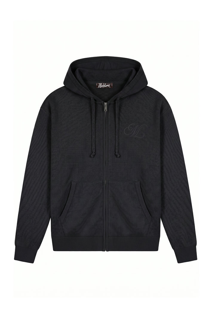 MMA30026043_49001_Malelions_Men_Oversized_Knitted_Emblem_Zip_Hoodie_Black_Front.jpg