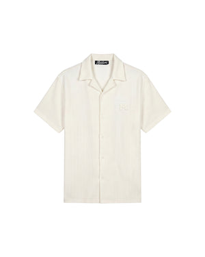 Malelions Men Cloud Texture Shirt | Off-White